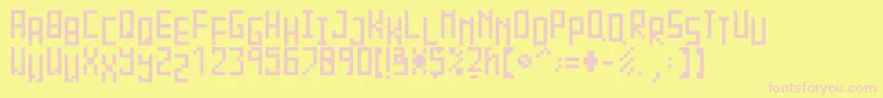 Piksalet Font – Pink Fonts on Yellow Background