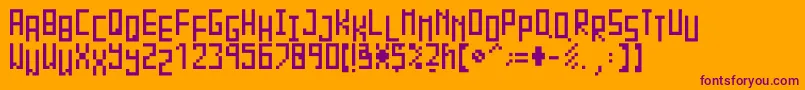 Piksalet Font – Purple Fonts on Orange Background