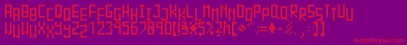 Piksalet Font – Red Fonts on Purple Background