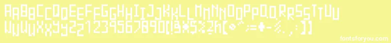 Piksalet Font – White Fonts on Yellow Background