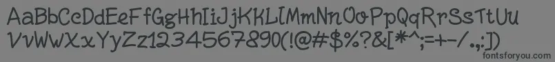 WriteRigh Font – Black Fonts on Gray Background