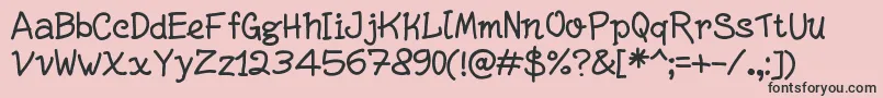 WriteRigh Font – Black Fonts on Pink Background