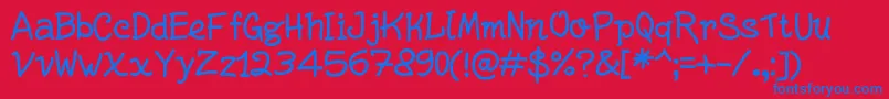 En savoir plus sur la police WriteRigh Police WriteRigh – polices bleues sur fond rouge