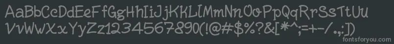 フォントWriteRigh – 黒い背景に灰色の文字