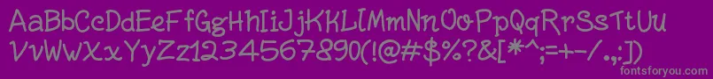WriteRigh Font – Gray Fonts on Purple Background