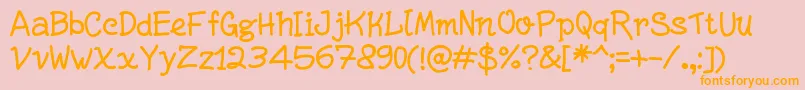 WriteRigh Font – Orange Fonts on Pink Background