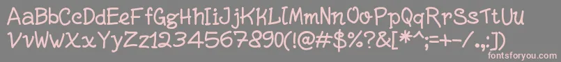 WriteRigh Font – Pink Fonts on Gray Background