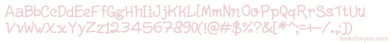 WriteRigh Font – Pink Fonts on White Background