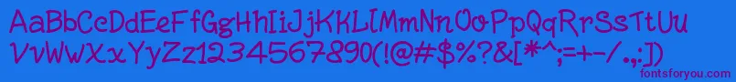 More about WriteRigh Font WriteRigh Font – Purple Fonts on Blue Background