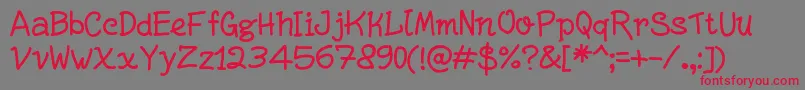 WriteRigh-Schriftart – Rote Schriften auf grauem Hintergrund