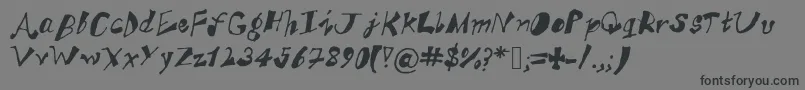 AkSFunkyTrunky Font – Black Fonts on Gray Background