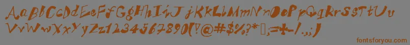 AkSFunkyTrunky Font – Brown Fonts on Gray Background