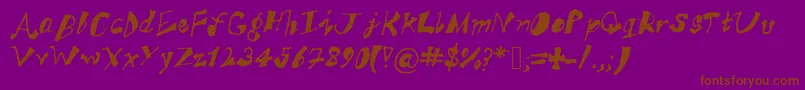 Czcionka AkSFunkyTrunky – brązowe czcionki na fioletowym tle
