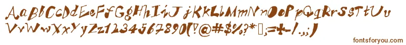 Шрифт AkSFunkyTrunky – коричневые шрифты на белом фоне