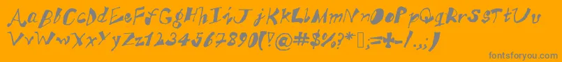 Подробнее о шрифте AkSFunkyTrunky Шрифт AkSFunkyTrunky – серые шрифты на оранжевом фоне