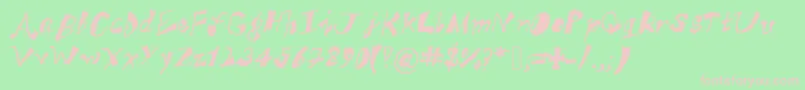 Шрифт AkSFunkyTrunky – розовые шрифты на зелёном фоне