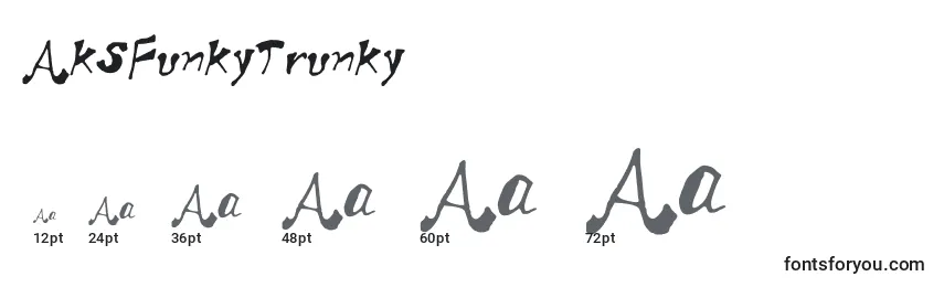Größen der Schriftart AkSFunkyTrunky