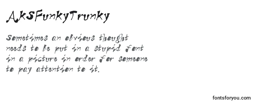 Überblick über die Schriftart AkSFunkyTrunky
