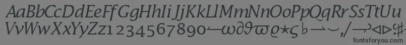 MachadomathsskItalic Font – Black Fonts on Gray Background