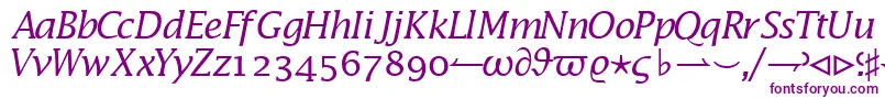 MachadomathsskItalic Font – Purple Fonts on White Background