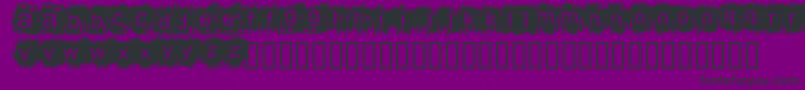 フォントAdamn – 紫の背景に黒い文字