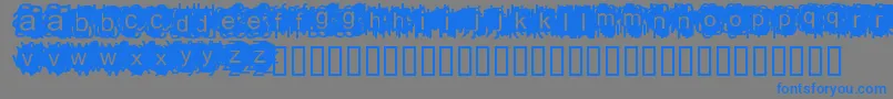 フォントAdamn – 灰色の背景に青い文字