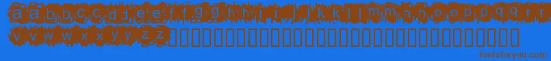 Weitere Informationen zur Adamn-Schriftart Adamn-Schriftart – Braune Schriften auf blauem Hintergrund