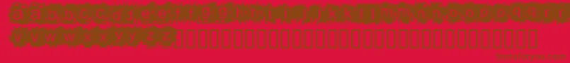Adamn Font – Brown Fonts on Red Background