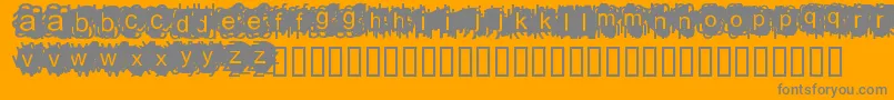フォントAdamn – オレンジの背景に灰色の文字