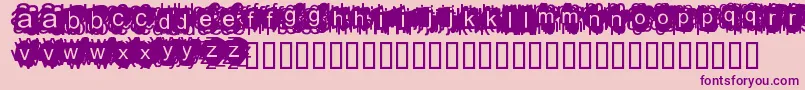 フォントAdamn – ピンクの背景に紫のフォント