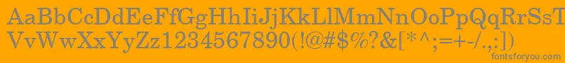 NewCenturySchoolbookCeRegular Font – Gray Fonts on Orange Background