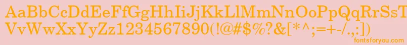 NewCenturySchoolbookCeRegular Font – Orange Fonts on Pink Background