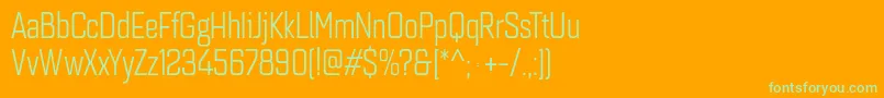 Quarcacondbook Font – Green Fonts on Orange Background