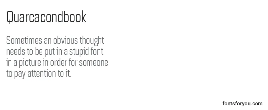 Quarcacondbook Font