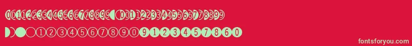 Digitsandpairsc Font – Green Fonts on Red Background