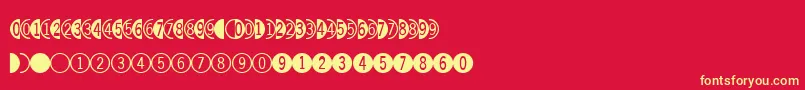 Digitsandpairsc Font – Yellow Fonts on Red Background