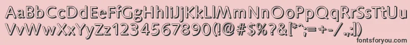 SaxonyshadowRegular Font – Black Fonts on Pink Background