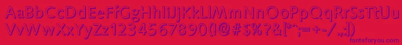 SaxonyshadowRegular Font – Purple Fonts on Red Background