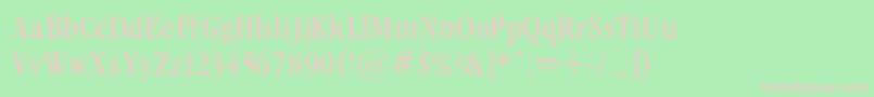 GaramondcondLightRegular Font – Pink Fonts on Green Background