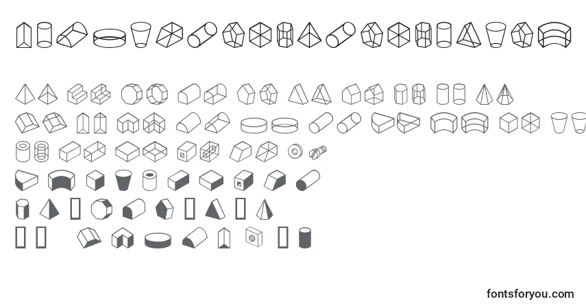 Czcionka Linotypeshapeshifter – alfabet, cyfry, specjalne znaki