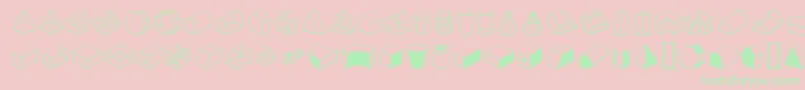 Linotypeshapeshifter Font – Green Fonts on Pink Background