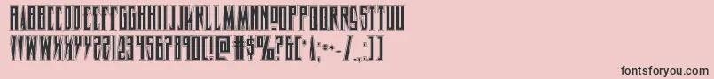 Fonte Timberwolfacad2 – fontes pretas em um fundo rosa