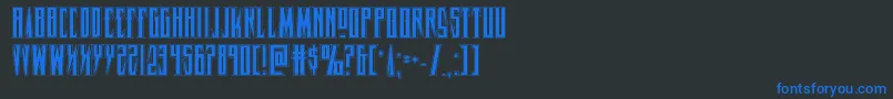 Timberwolfacad2 Font – Blue Fonts on Black Background