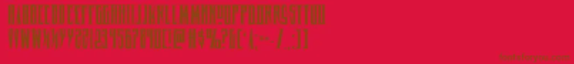 Fonte Timberwolfacad2 – fontes marrons em um fundo vermelho