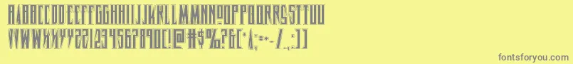 Timberwolfacad2 Font – Gray Fonts on Yellow Background