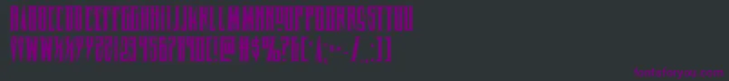 Timberwolfacad2-Schriftart – Violette Schriften auf schwarzem Hintergrund