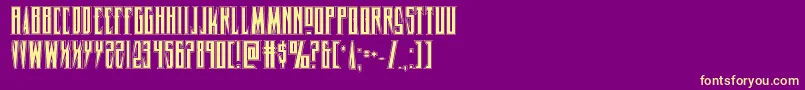 Fonte Timberwolfacad2 – fontes amarelas em um fundo roxo