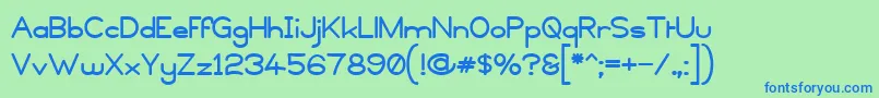 Copyviol Font – Blue Fonts on Green Background