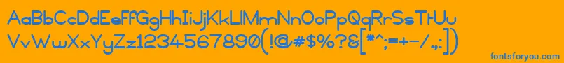 Copyviol Font – Blue Fonts on Orange Background