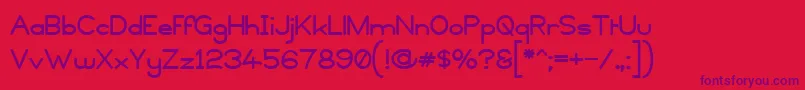 Fonte Copyviol – fontes roxas em um fundo vermelho